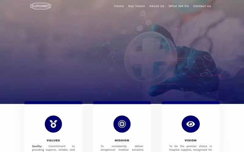 Surgimed website screenshot